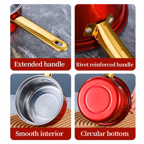 12-teiliges Set aus Töpfen und Pfannen, antihaftbeschichtetes Kochgeschirr mit Glasdeckel